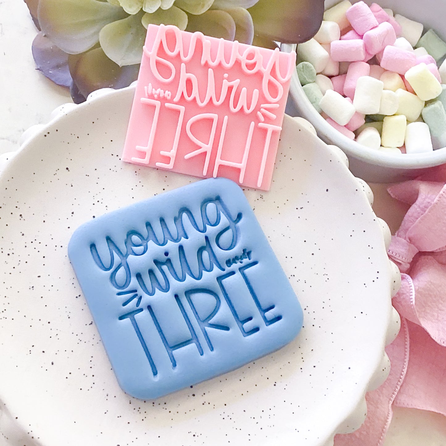 Young Wild and Three Fondant Stamp