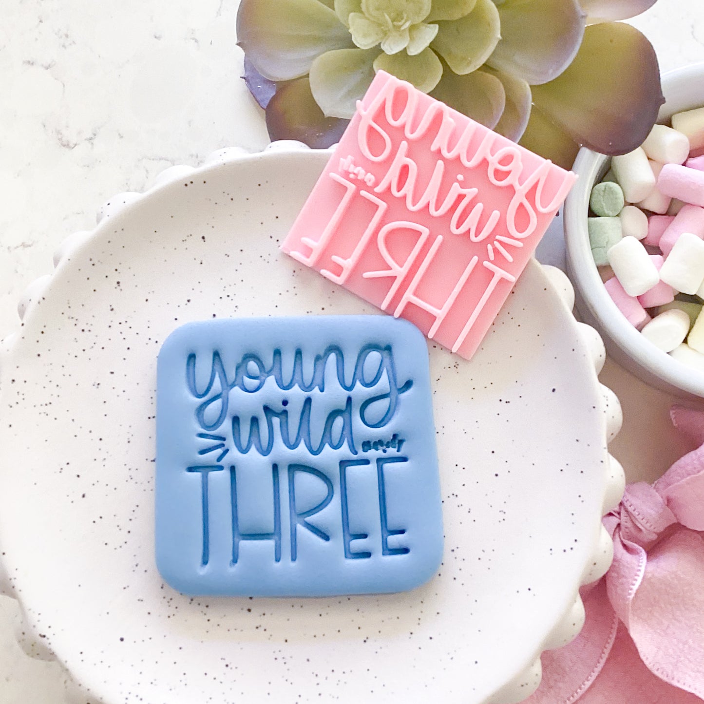 Young Wild and Three Fondant Stamp