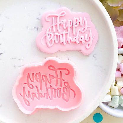 "Happy Birthday" - Cookie Stamp & Cutter Set