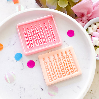 "Birthday Candles" - Cookie Stamp & Cutter Set