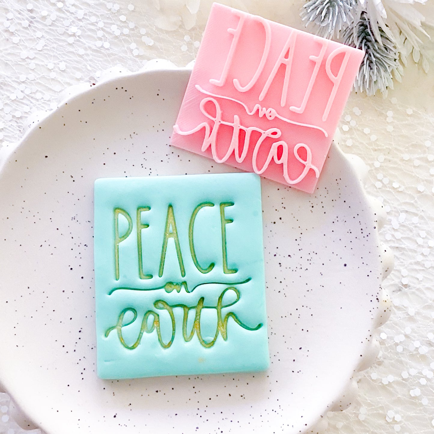 Peace On Earth - Fondant Stamp
