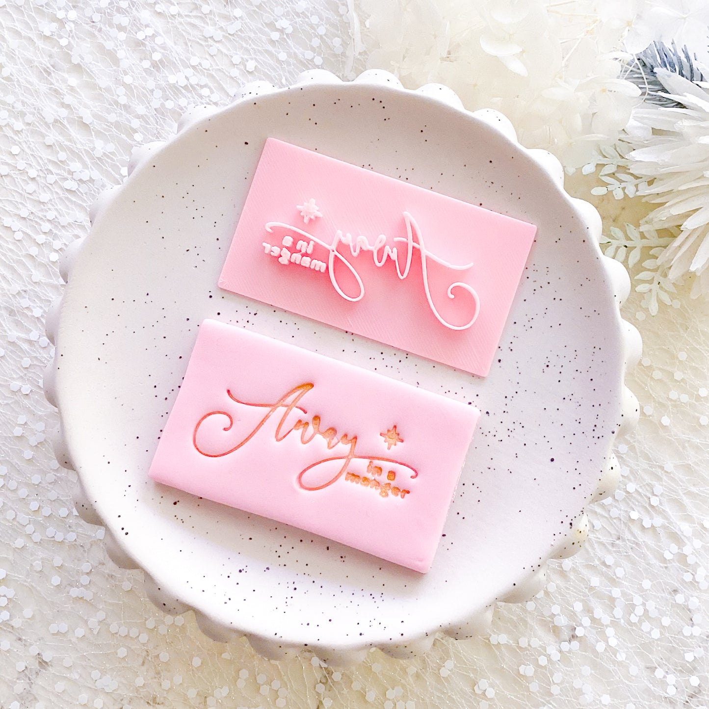 Away in a Manger - Fondant Stamp