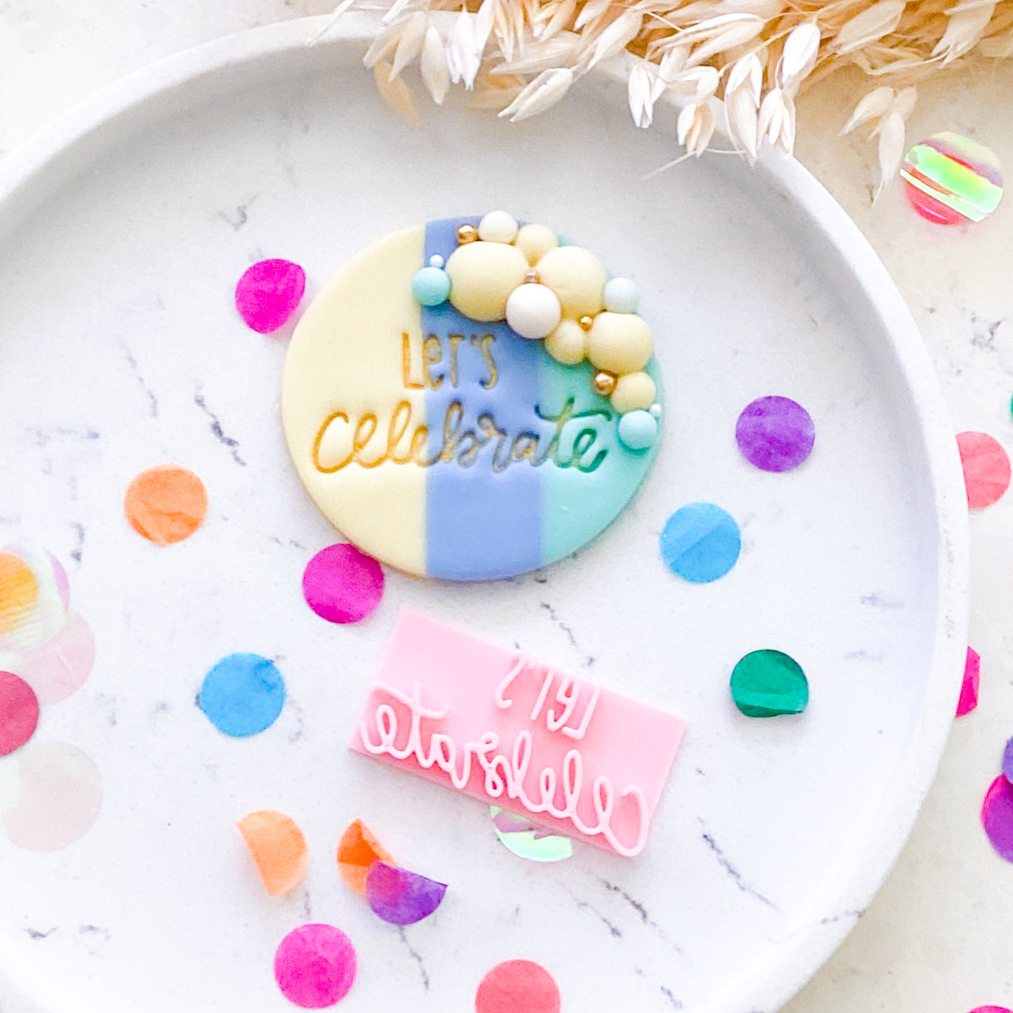 Let's Celebrate Fondant Stamp