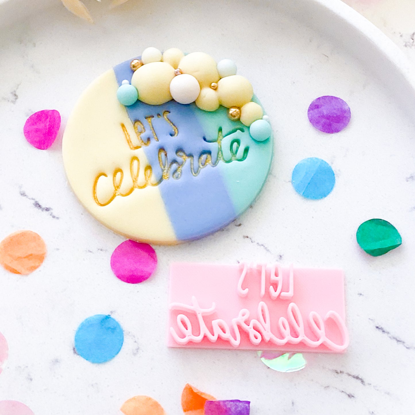 Let's Celebrate Fondant Stamp