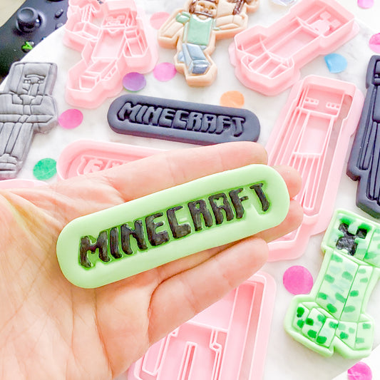 "Minecraft Logo" Cookie Cutter & Stamp