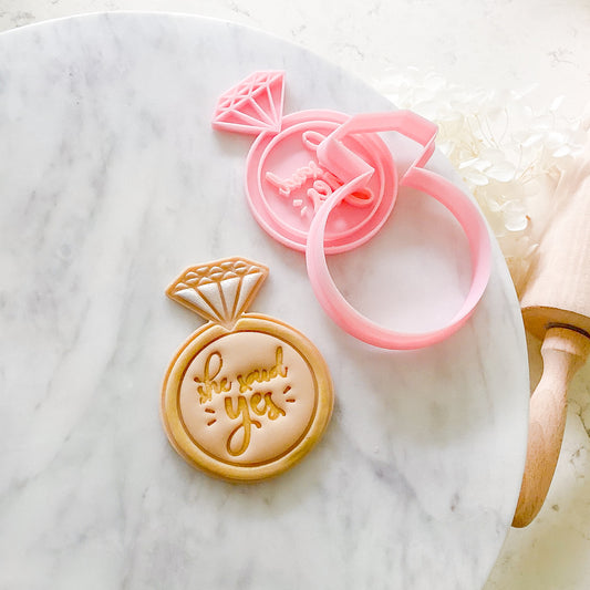 "She Said Yes Ring" - Cookie Cutter & Stamp