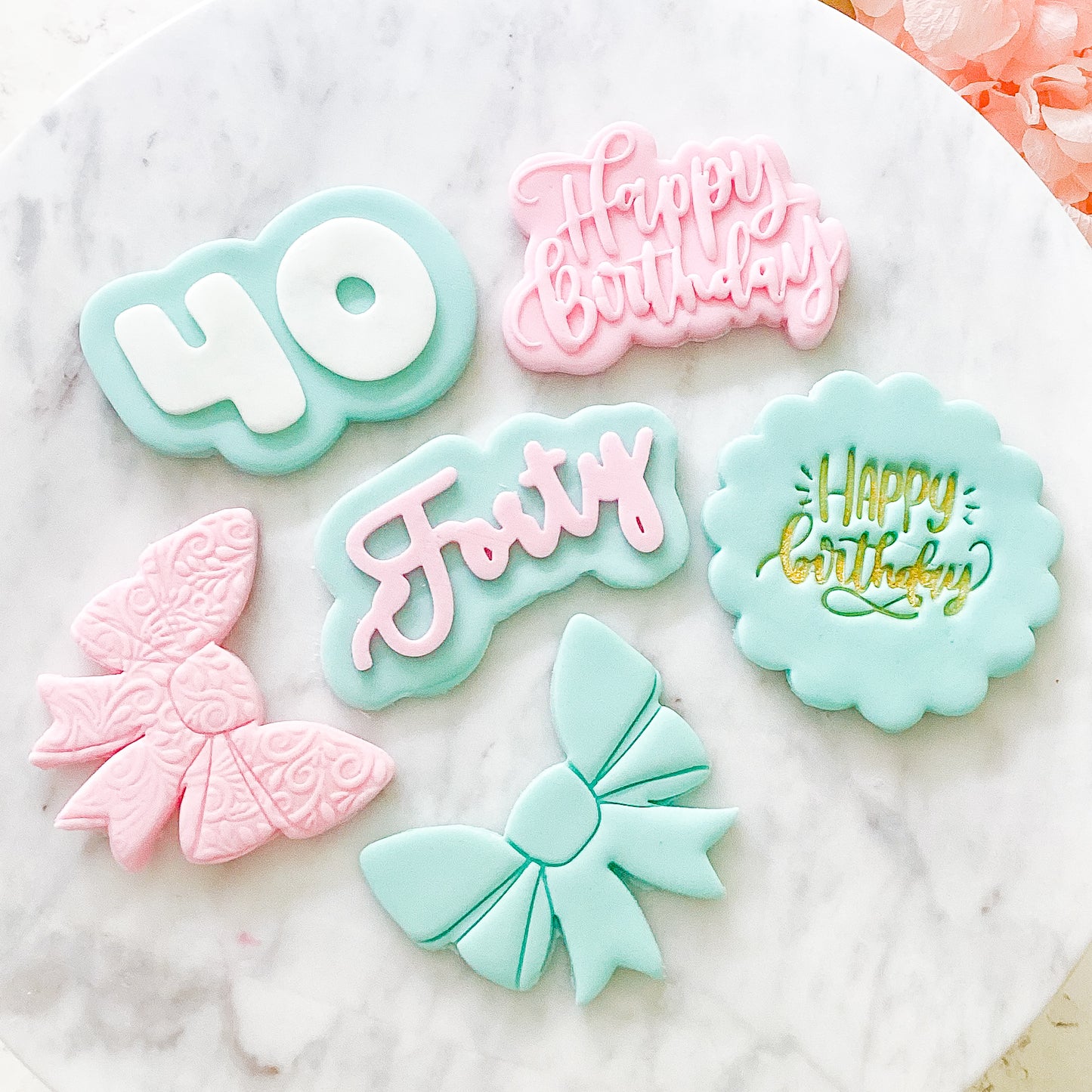 "Forty" - Cookie Stamp & Cutter Set