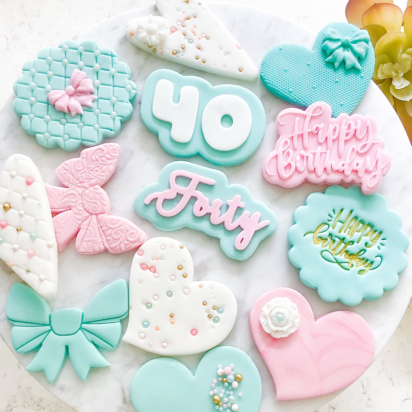 "Forty" - Cookie Stamp & Cutter Set