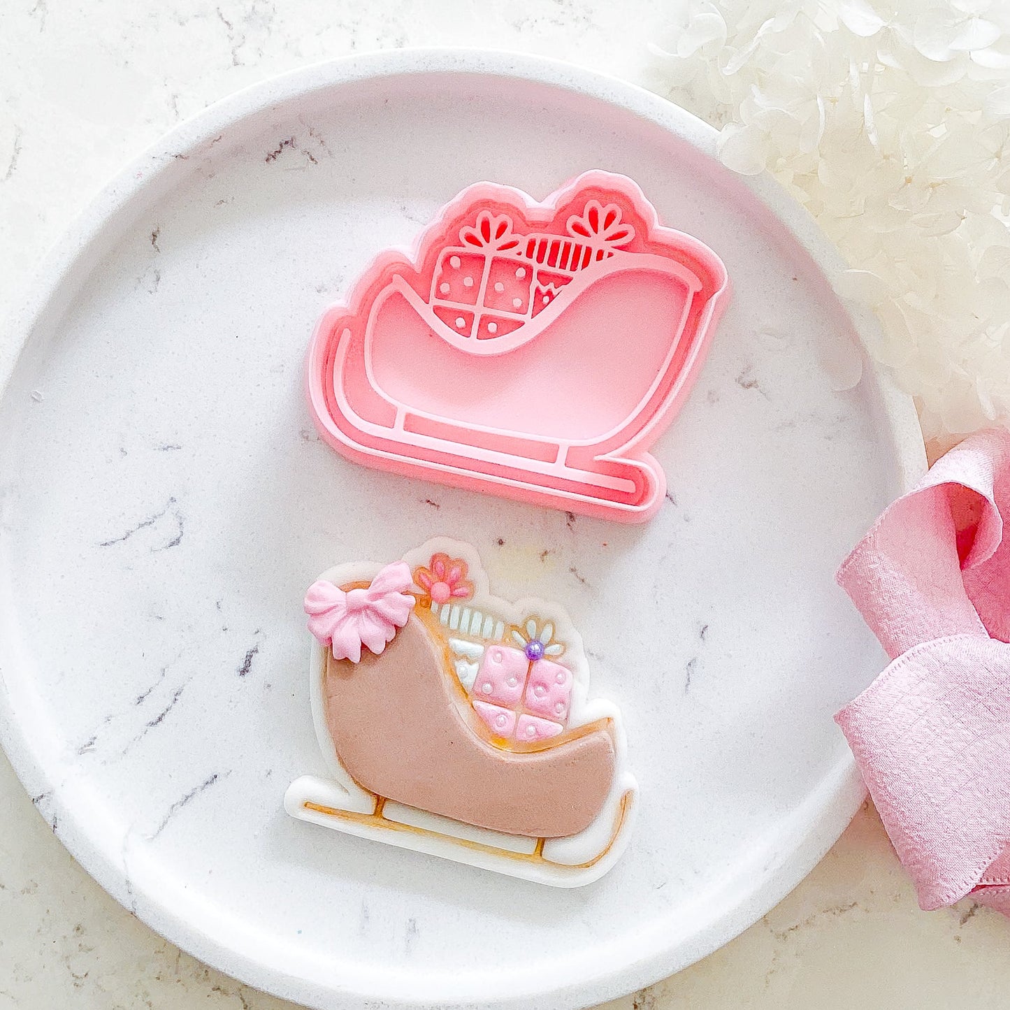 "Sleigh" Cookie Cutter & Stamp