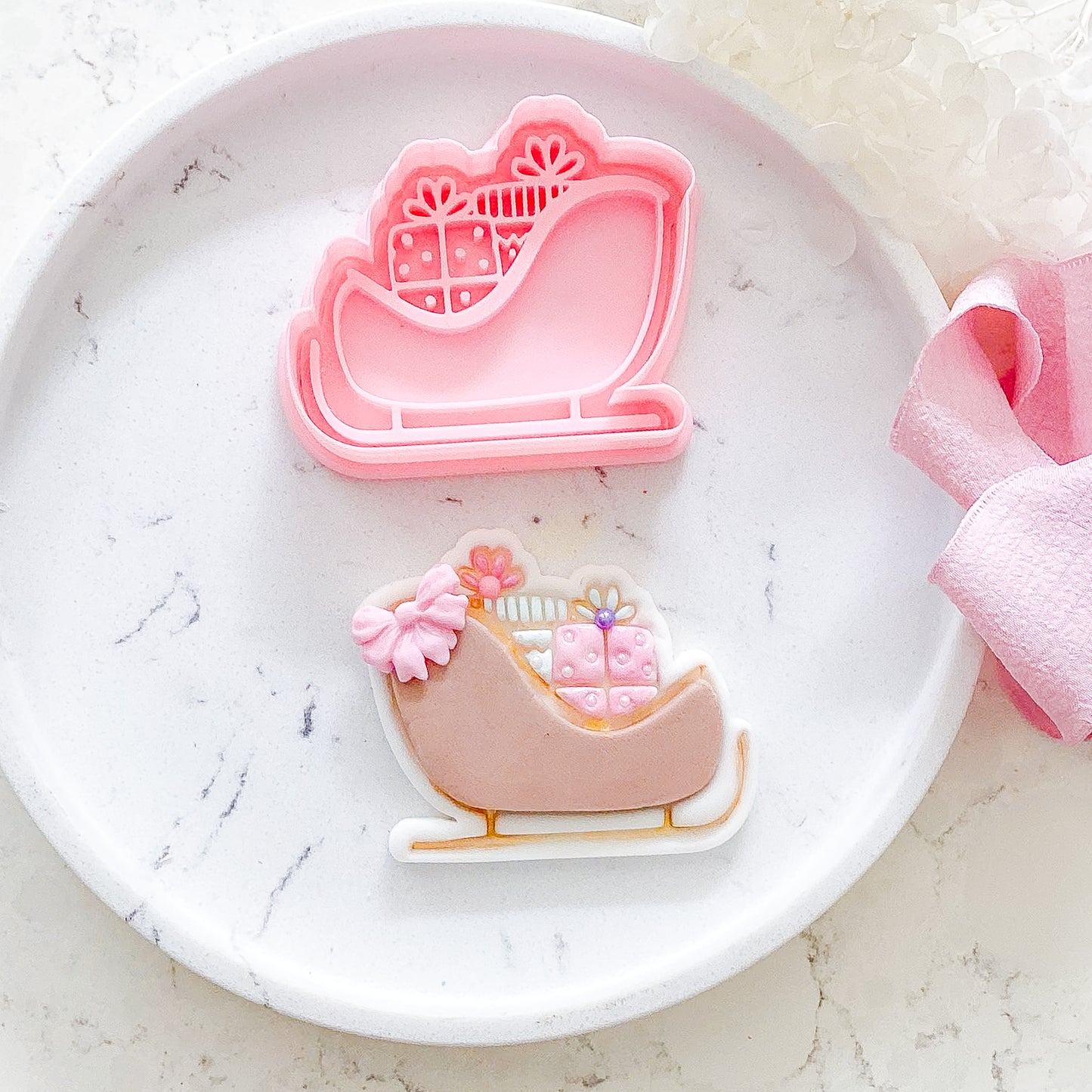 "Sleigh" Cookie Cutter & Stamp