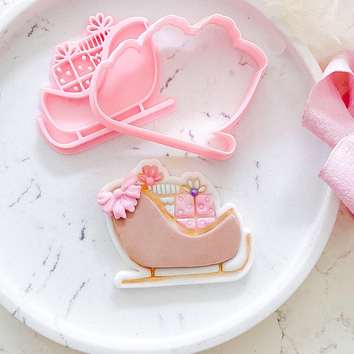 "Sleigh" Cookie Cutter & Stamp