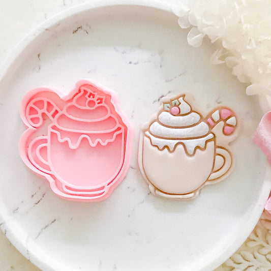 "Hot Cocoa" Cookie Cutter & Stamp