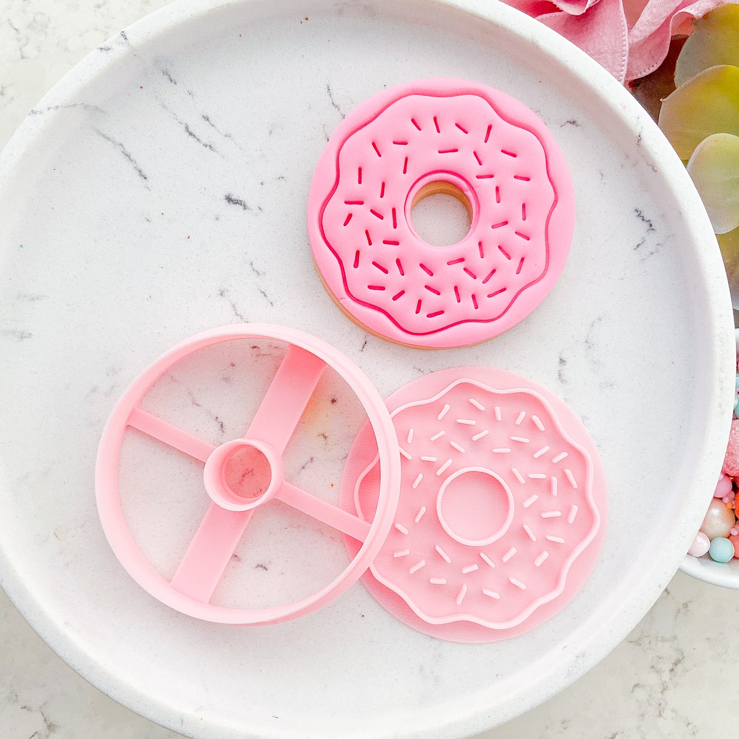"Cartoon Donut" Cutter & Stamp Set