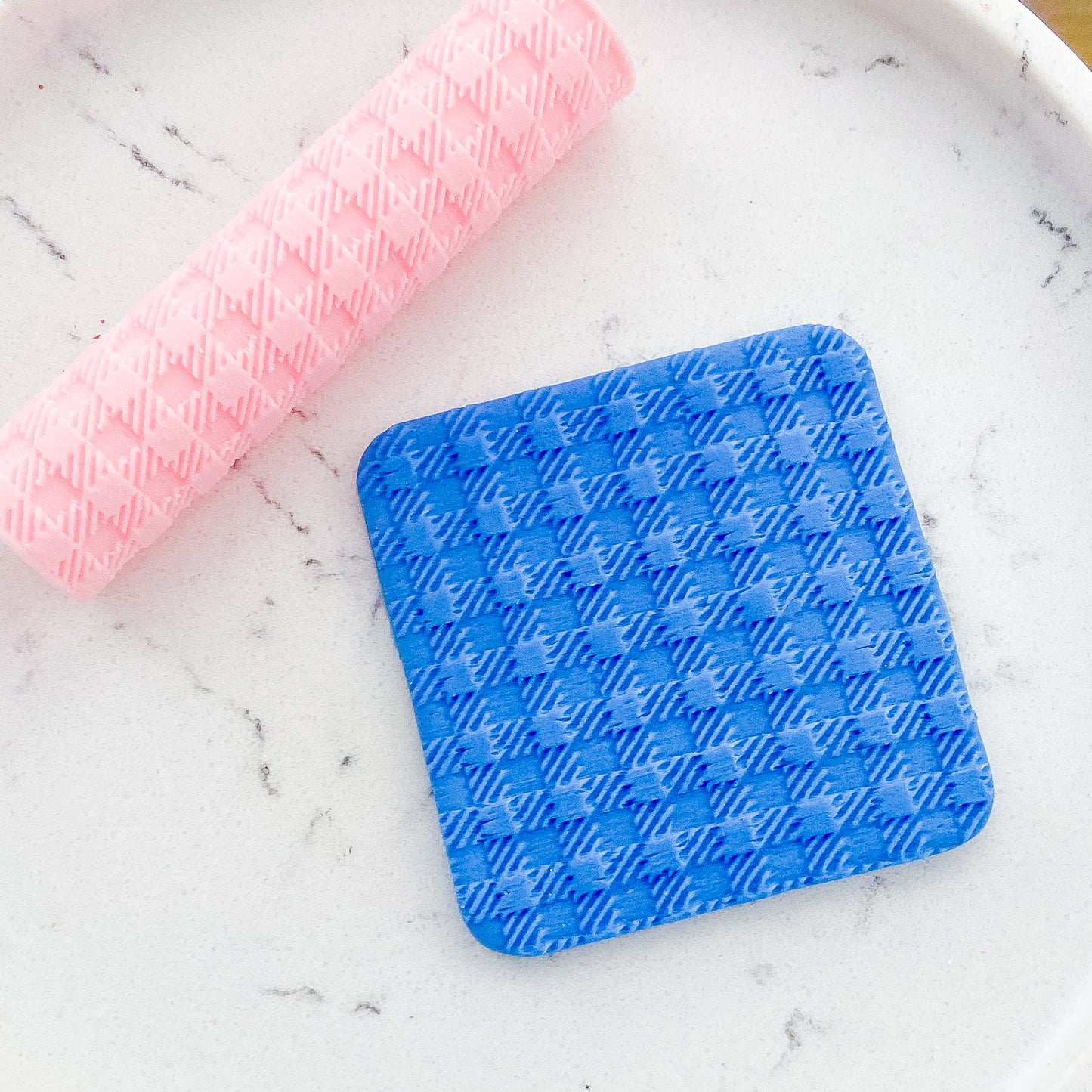 "Gingham" Fondant Texture Roller