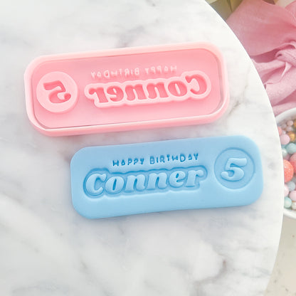 Personalise Name & Age #5 - Stamp Set