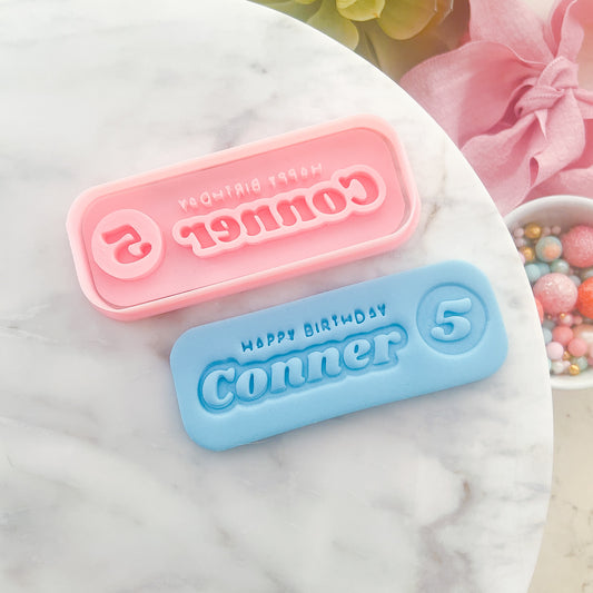 Personalise Name & Age #5 - Stamp Set