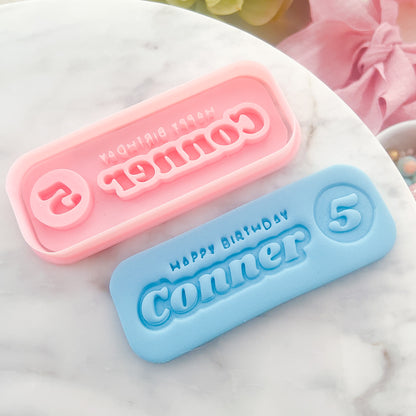 Personalise Name & Age #5 - Stamp Set