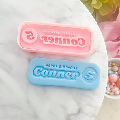 Personalise Name & Age #5 - Stamp Set