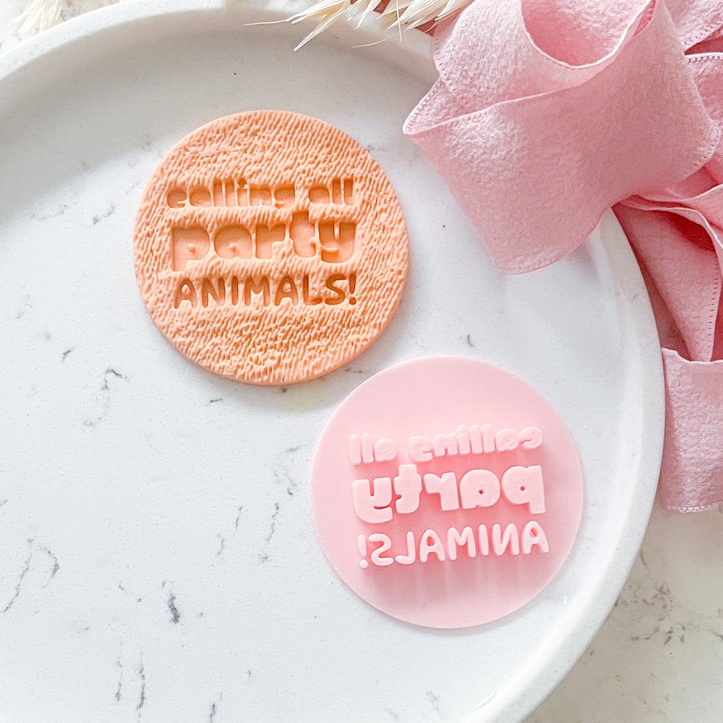 "Calling all Party Animals" - Fondant Stamp