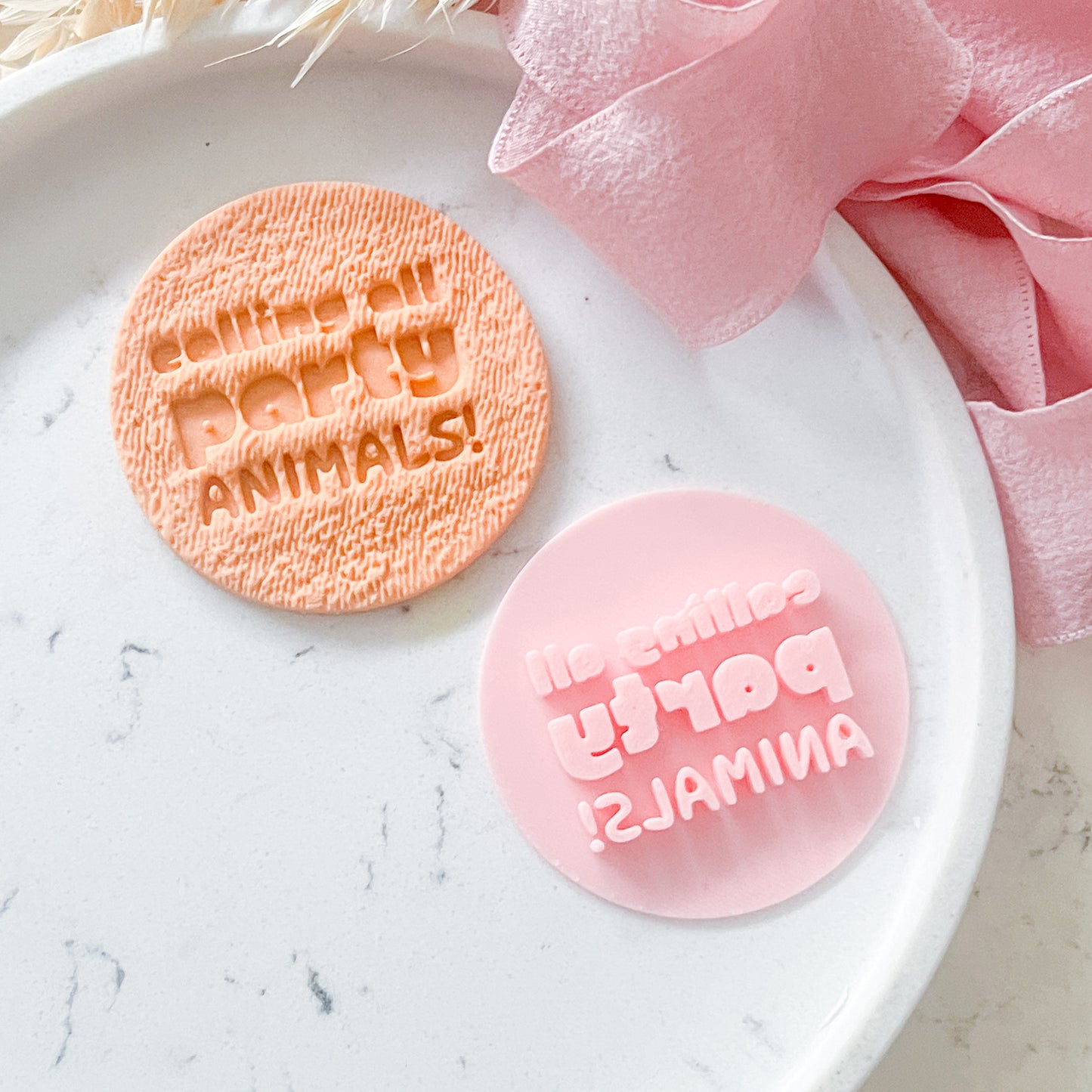 "Calling all Party Animals" - Fondant Stamp