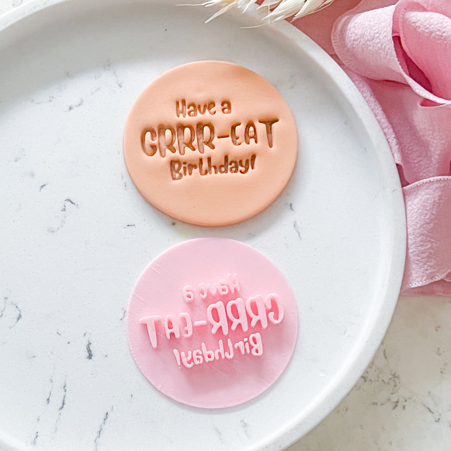 "Have A Grr-eat Birthday" - Fondant Stamp