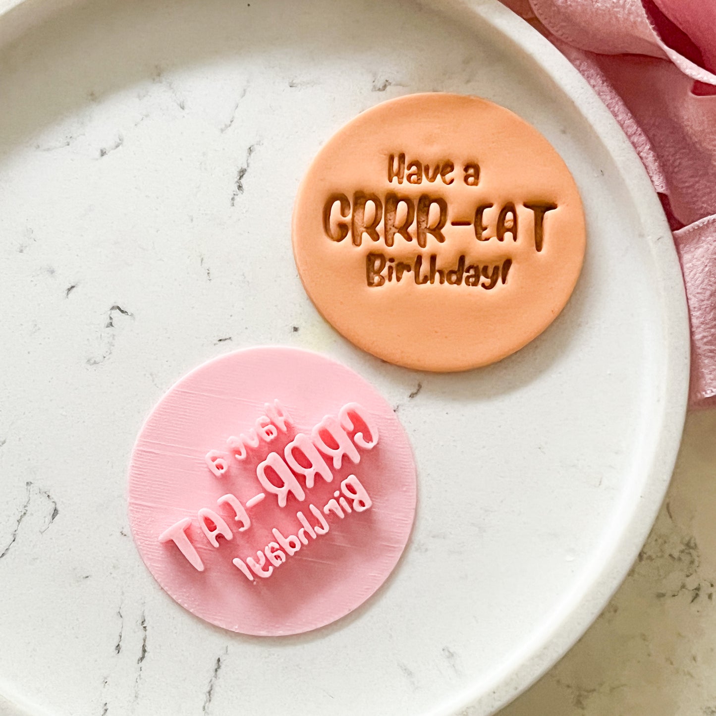 "Have A Grr-eat Birthday" - Fondant Stamp