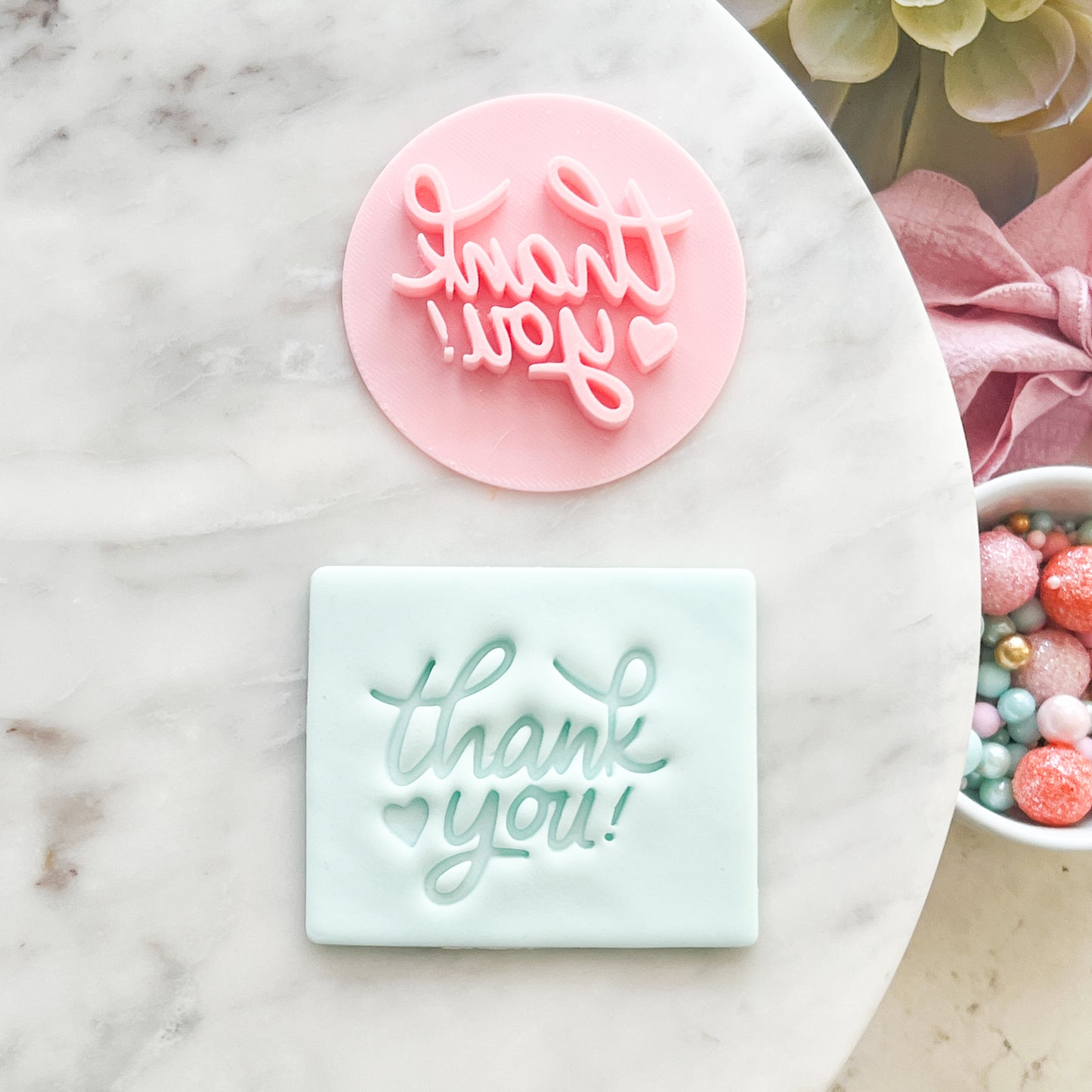 "Thankyou" #2 - Fondant Stamp