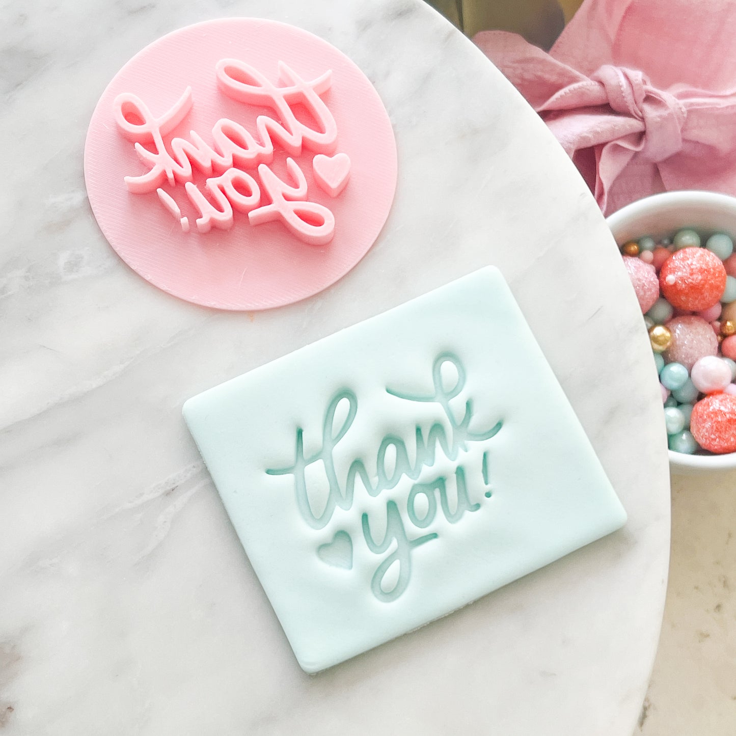 "Thankyou" #2 - Fondant Stamp