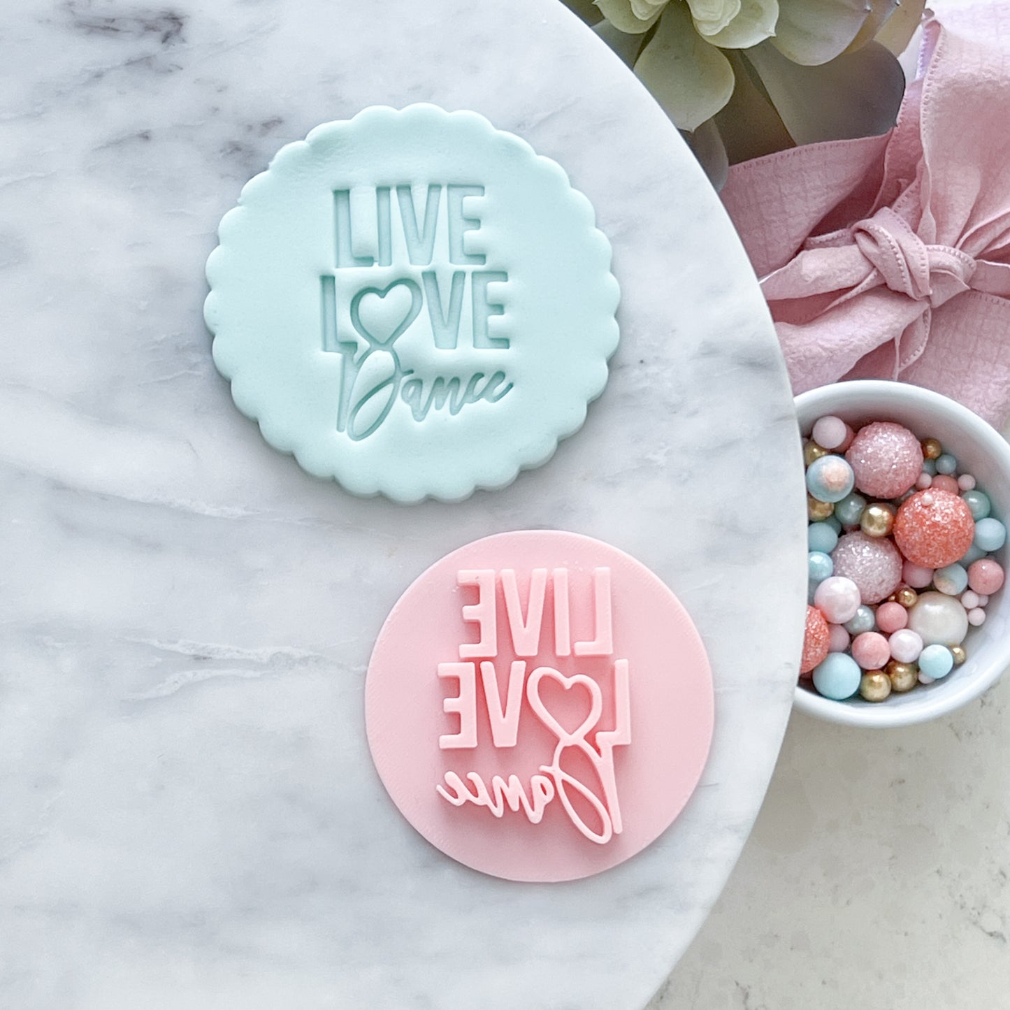 "Live Love Dance" - Fondant Stamp