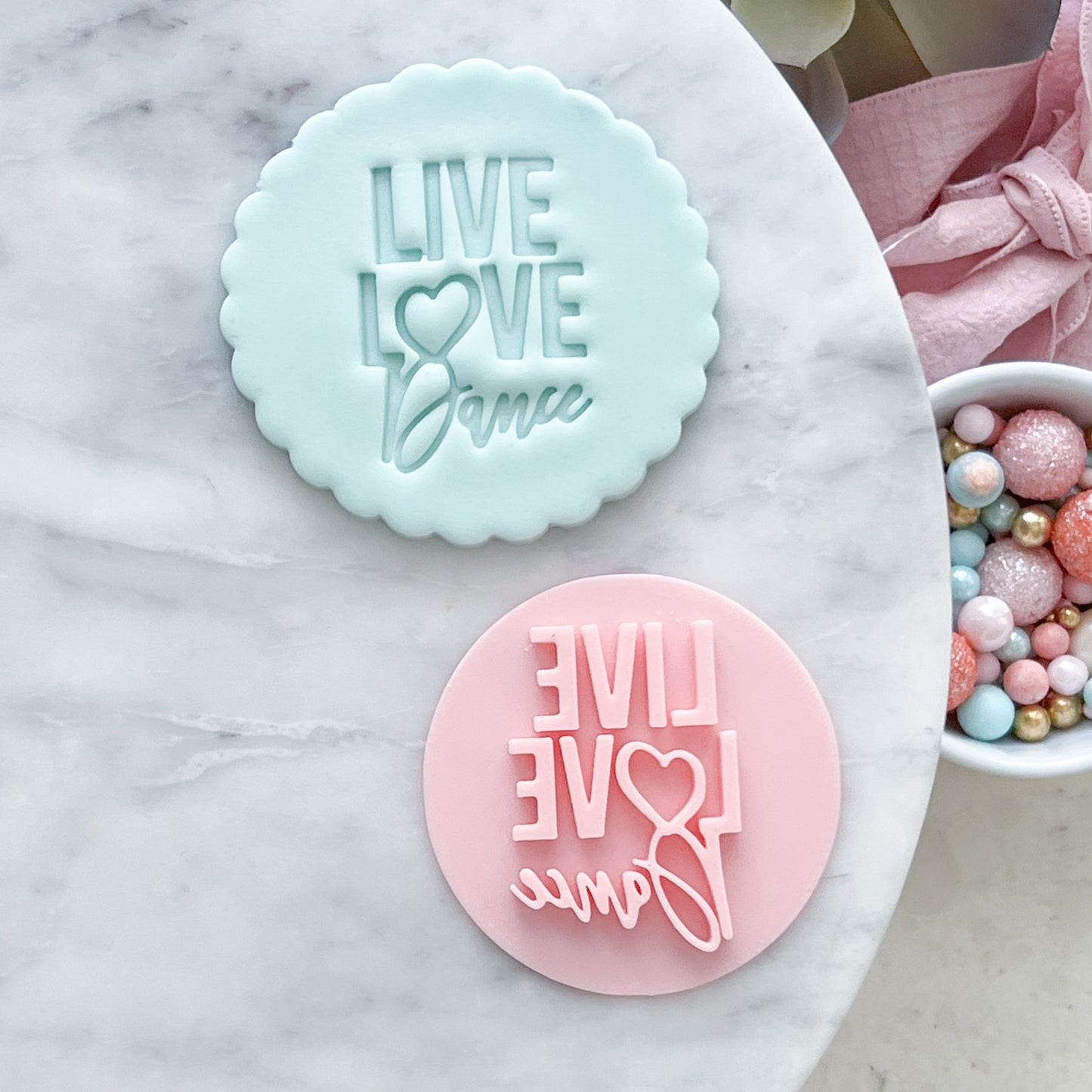 "Live Love Dance" - Fondant Stamp