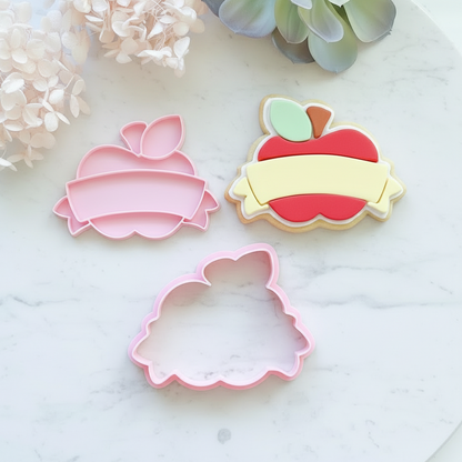 "Apple with Sash" - Cookie Cutter & Stamp