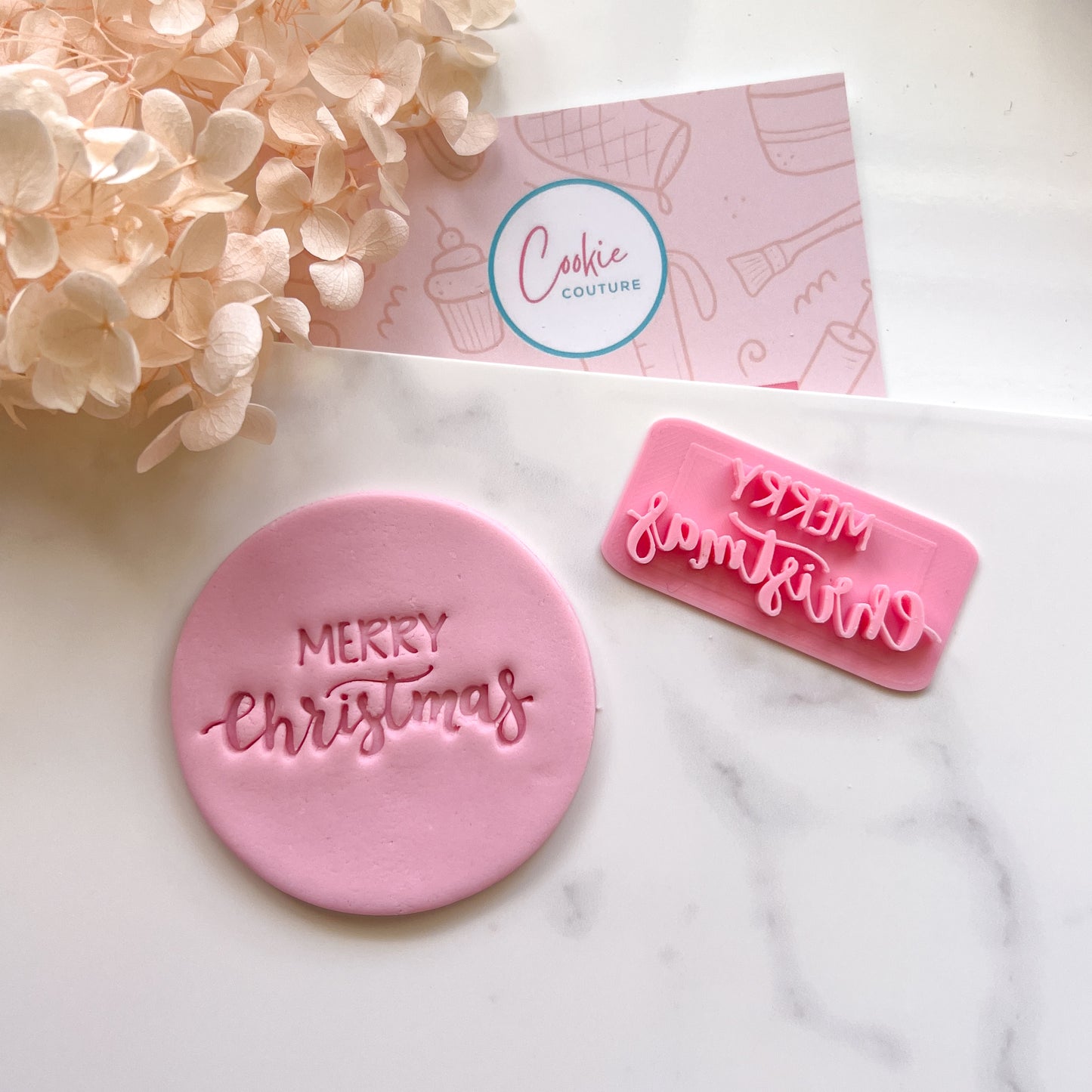 Merry Christmas #4 - Fondant Stamp