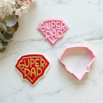 "Superdad" - Cookie Cutter & Stamp