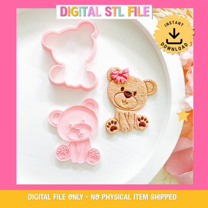 "Adorable Bear" - Cutter & Stamp Set