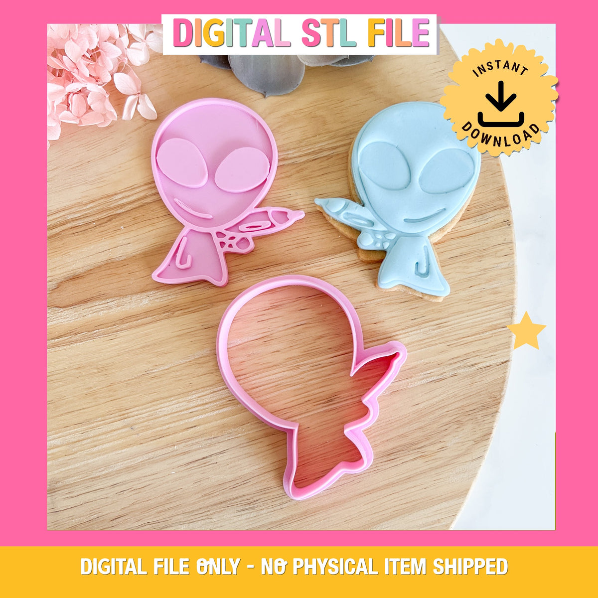 "Alien" - Cookie Cutter & Stamp