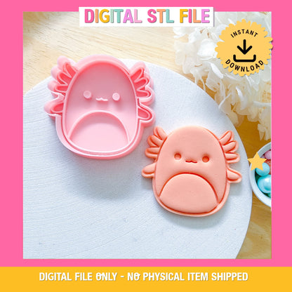 "Axolotal Squishmallow" - Cookie Cutter & Stamp