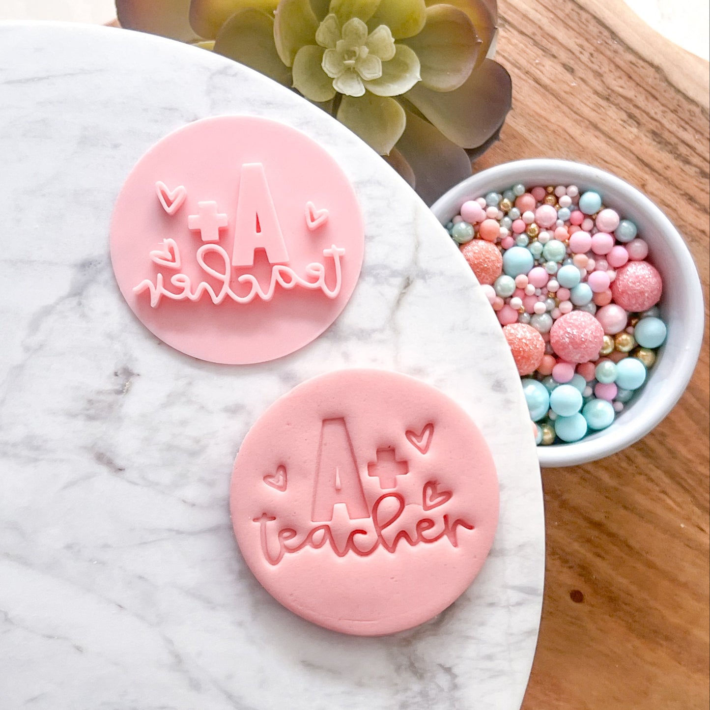 A+ Teacher Fondant Stamp