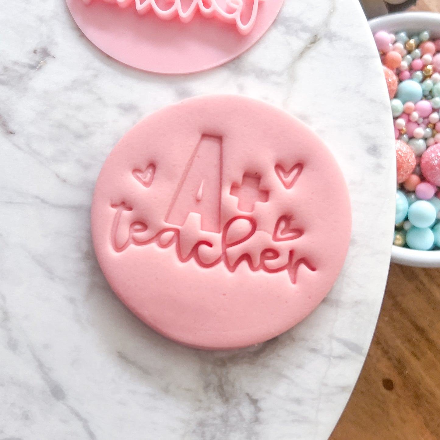 A+ Teacher Fondant Stamp