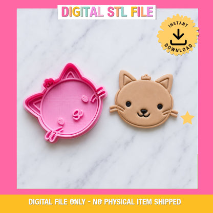 Baby Kitten Cookie Cutter & Stamp