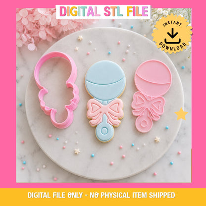 "Baby Rattle" Cutter & Stamp