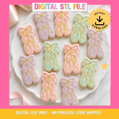"Ballet Shoes" - Cookie Cutter & Stamp