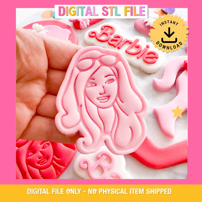 "Barbie Face" - Cookie Cutter & Stamp