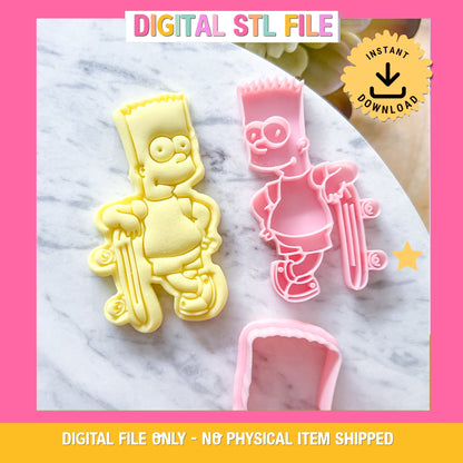 "Bart" Cookie Cutter and Stamp Set