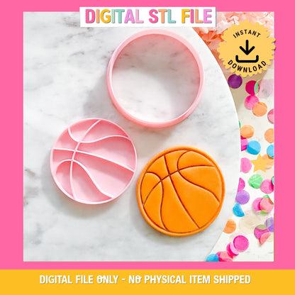 "Basketball" - Cookie Cutter & Stamp