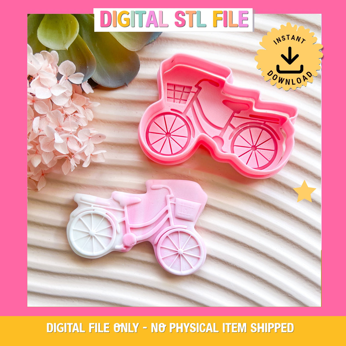 "Bicycle" - Cookie Cutter & Stamp