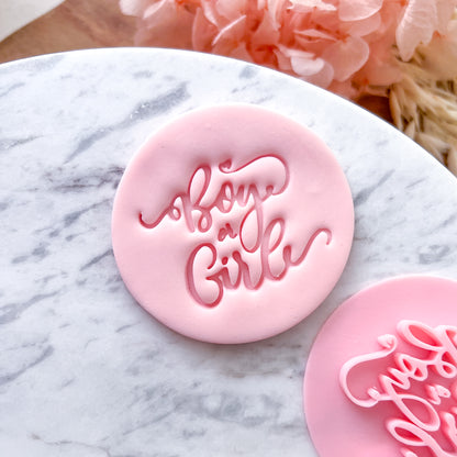 Boy Or Girl - Fondant Stamp