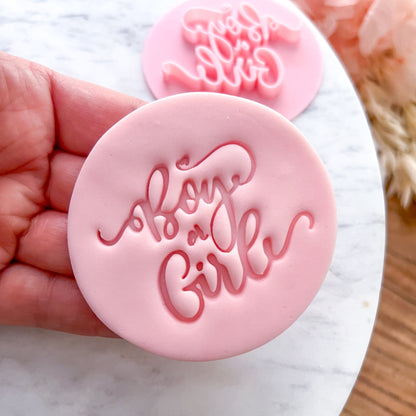 Boy Or Girl - Fondant Stamp