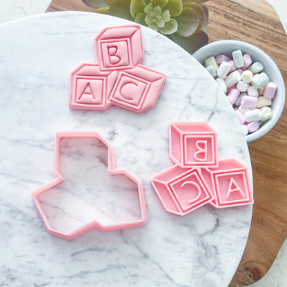 "Stacked Baby Blocks”- Cookie Cutter & Stamp