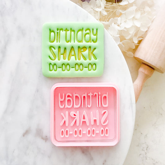 "Birthday Shark" - Cookie Cutter & Stamp