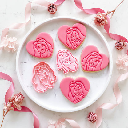 "Barbie Face" - Cookie Cutter & Stamp